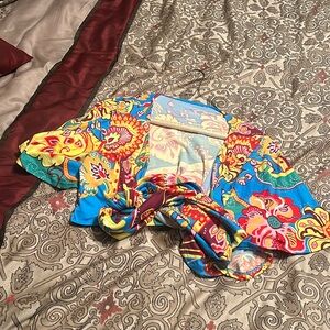 🆕 Teal Print Lashawn Skirt Set size 1X